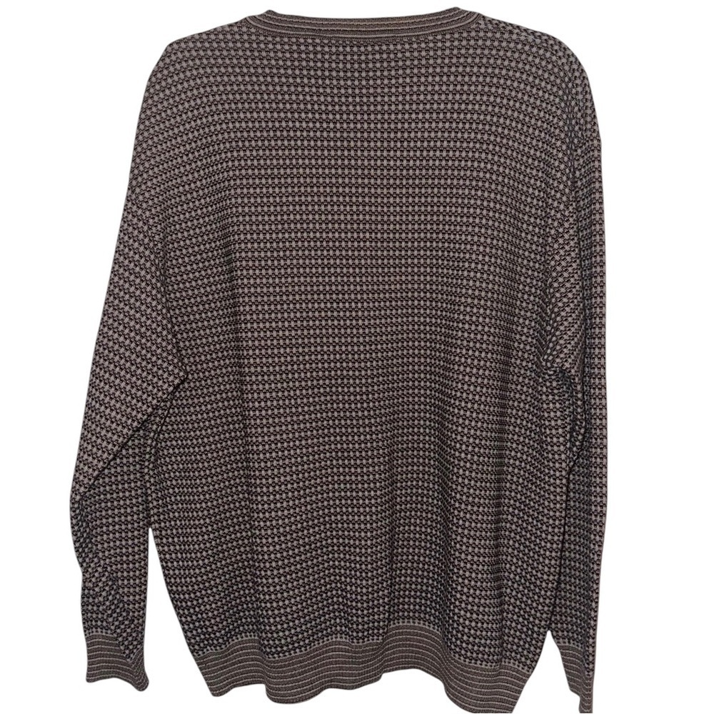 Vintage Toscano Men’s Cotton Tweed Made in Italy V-Neck Pullover Sweater Size XL - Picture 4 of 7